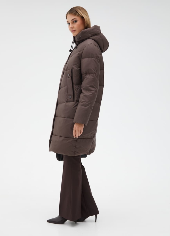 Пуховик женский с капюшоном модель № 31111 в рассрочку