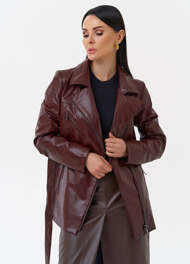 Куртка женская бордового цвета модель № 80219 универмаг малина