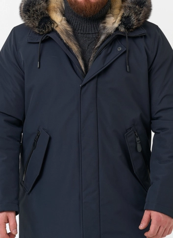 Парка мужская на мехе из волка фото