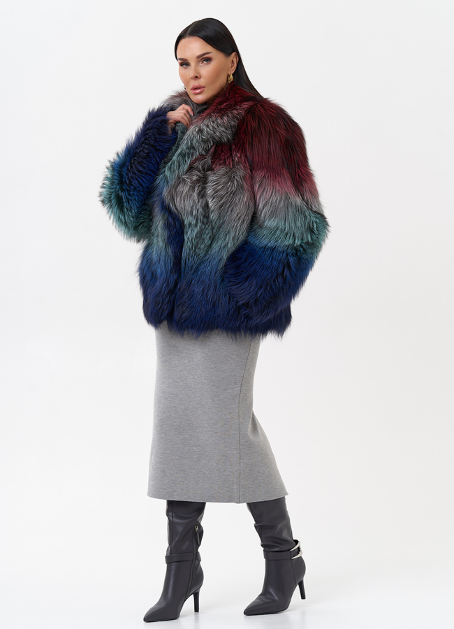 Куртка из чернобурой лисы  модель № 29484 универмаг малина