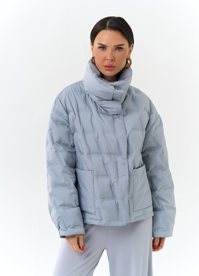 Женская куртка с воротником стойкой модель № 32662 универмаг малина