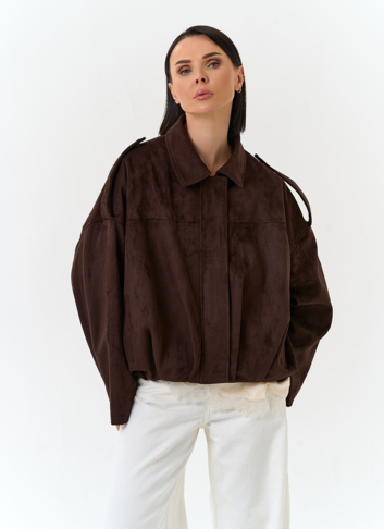 Женская объемная куртка бомбер Женская объемная куртка бомбер