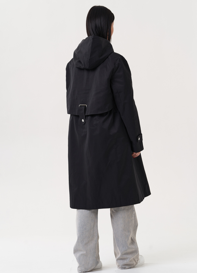 Женский плащ с капюшоном модель № 27209 универмаг малина