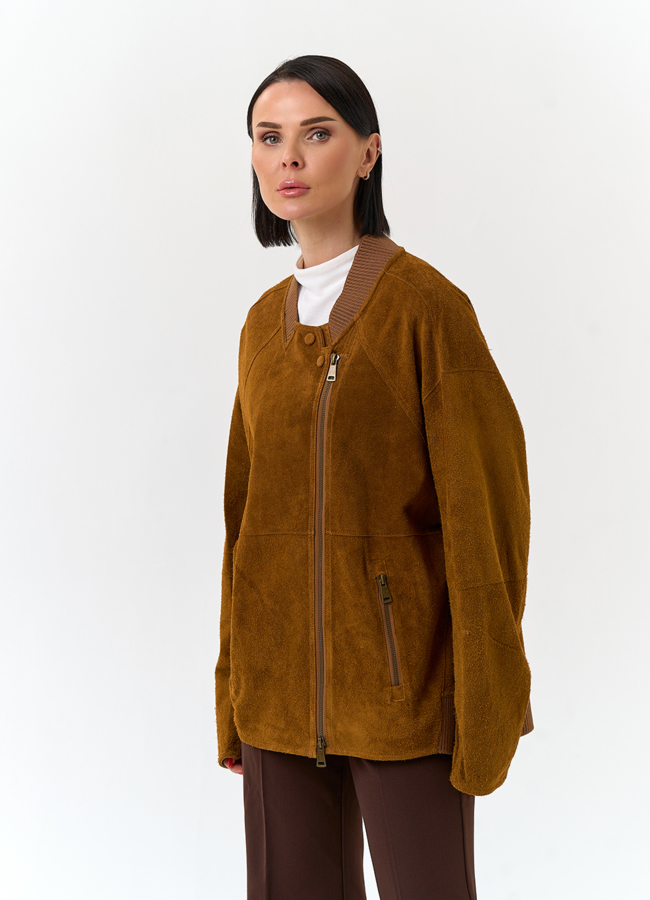 Женская куртка из натуральной замши модель № 33102 универмаг малина