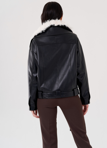 Куртка косуха на утеплении с отделкой натуральный козлик