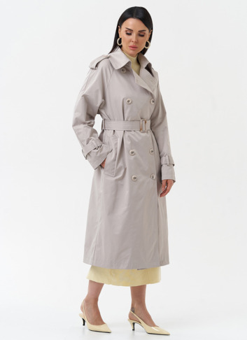 Женский плащ с английским воротником