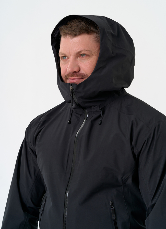 Мужская ветровка черного цвета модель № 32655 универмаг малина