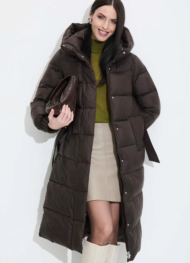 Женский пуховик с капюшоном модель № 33738 в рассрочку фото