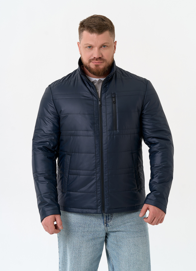 Мужская куртка с воротником стойкой модель № 32543 меха малина