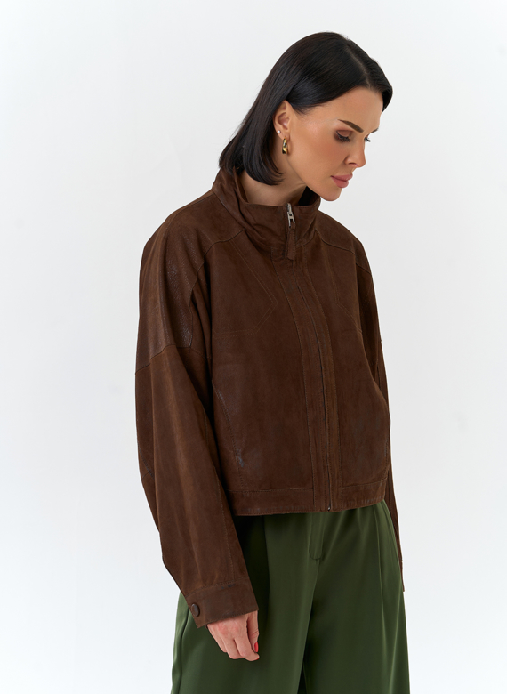 Женская двухсторонняя куртка из натуральной кожи