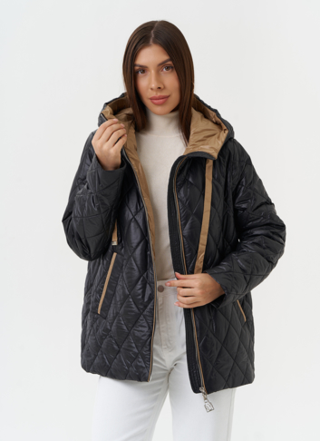Стеганая куртка с капюшоном