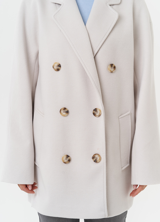 Женское двубортное пальто модель № 28279 универмаг малина