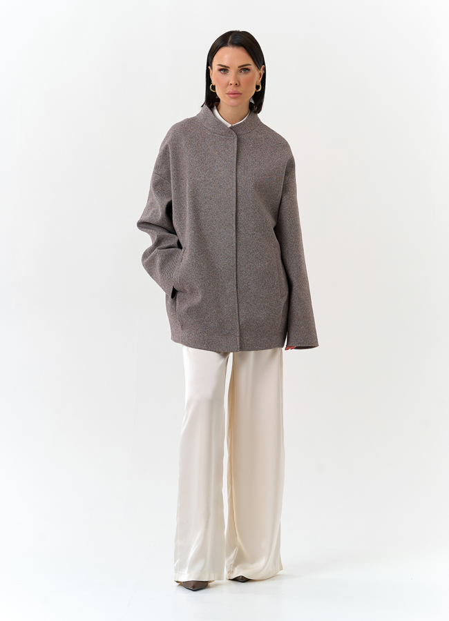 Женское укороченное пальто модель № 32540 универмаг малина