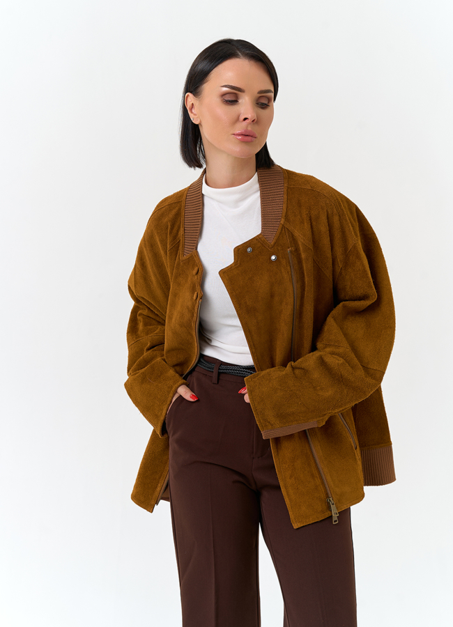 Женская куртка из натуральной замши модель № 33102 универмаг малина