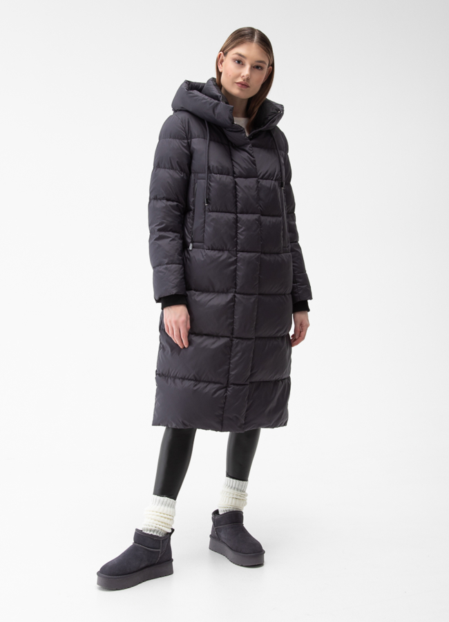 фото Пуховик женский с капюшоном  модель № 28010