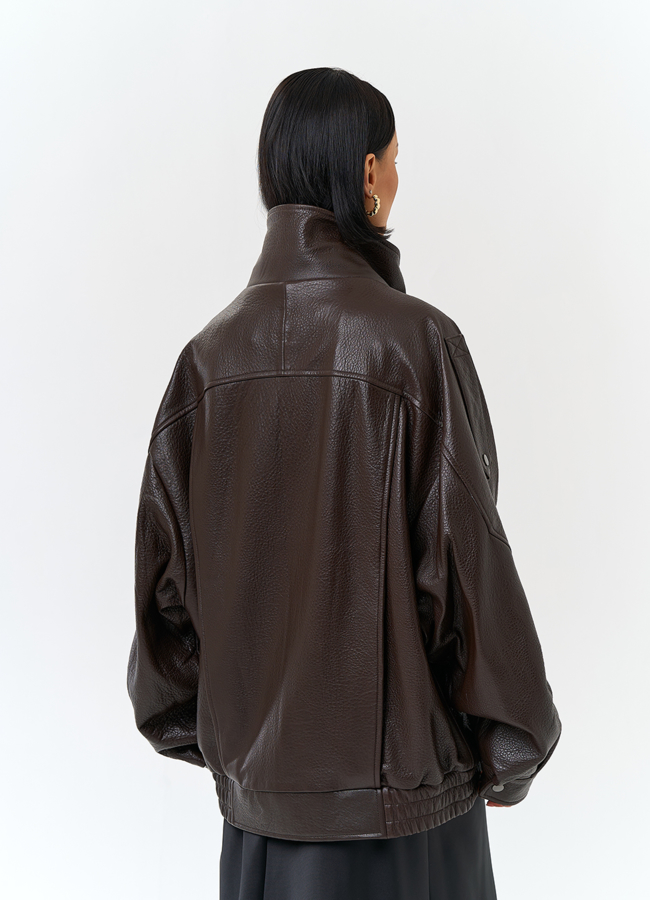 фото Женская куртка из натуральной кожи модель № 31397