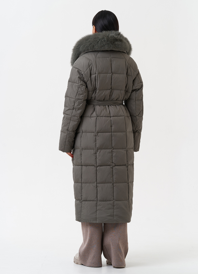 Женский пуховик с английским воротником модель № 28868 в рассрочку