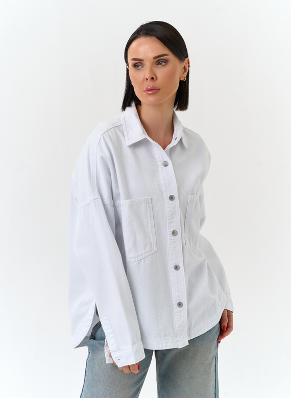 Женская джинсовая куртка рубашка